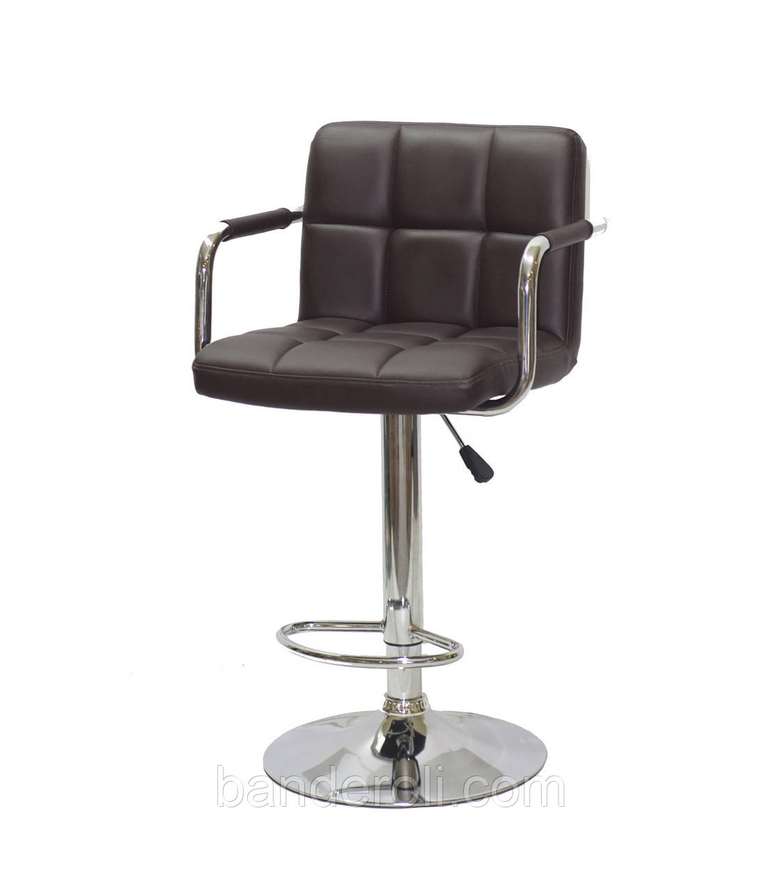 Барне крісло Arno Arm BAR CH-Base коричневий екокожа з підніжкою і підлокітниками, з регулюванням висоти, фото 1