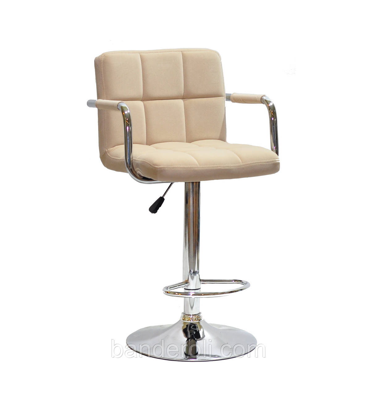 Барне крісло Arno Arm BAR CH-Base бежевий велюр з підніжкою і підлокітниками, з регулюванням висоти, фото 1