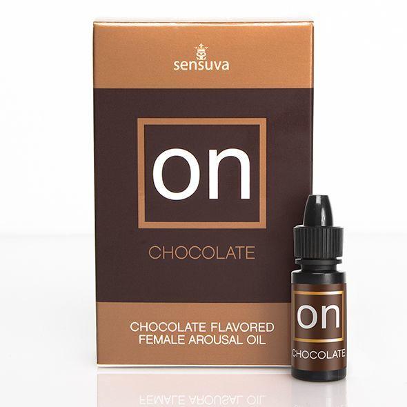 Збуджуючі краплі для клітора Sensuva - ON Arousal Oil for Her Chocolate 5мл зі смаком шоколаду Кітті