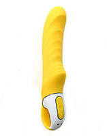 Потужний вібратор Satisfyer Vibes Yummy Sunshine з гнучким стовбуром і стимул. рельєфом, 12 режимів Кітті