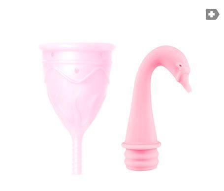 Менструальна чаша Femintimate Eve Cup розмір S з переносним душем, діаметр 3,2 см Кітті