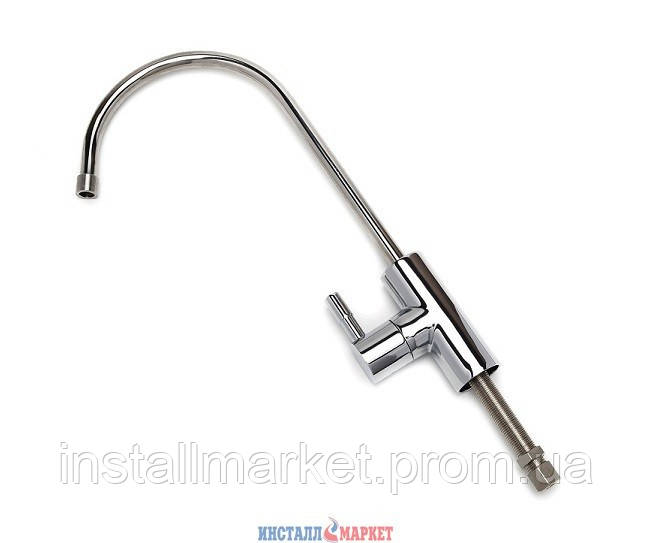 Хромированный одинарный краник Hi-Tech для питьевой воды с керамическим клапаном - фото 1 - id-p992043437