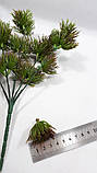 Зелена з коричневим"сосна гімалайська" 29см пластик штучний новорічний декор, фото 2