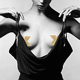 Пестіс - стикини Bijoux Indiscrets - Flash Cross Gold, наклейки на соски kitty.in.ua, фото 2