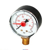 Манометр радиальный 0-4 bar 1/4" ф.50 (RSk)