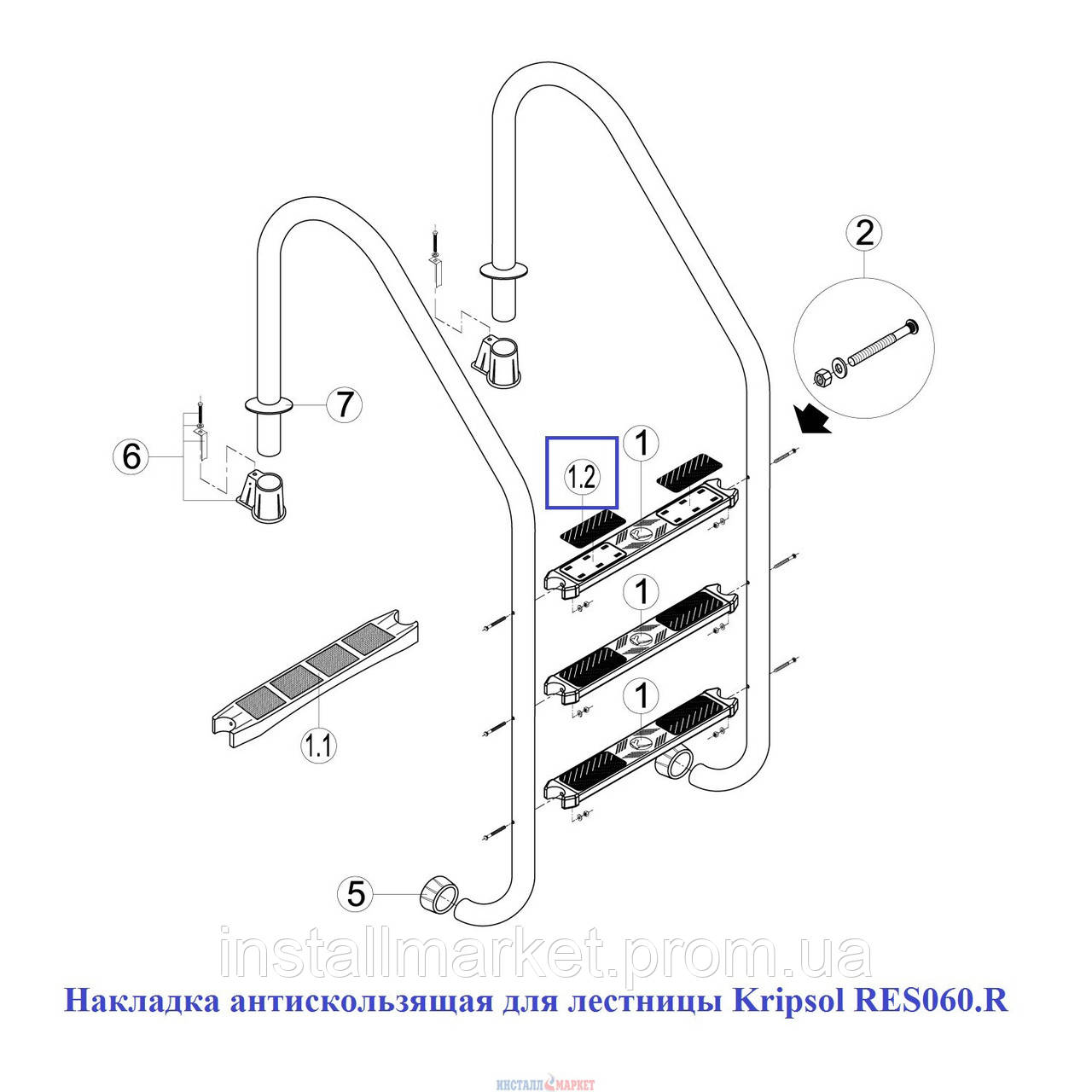 Накладка антискользящая для лестницы Kripsol - фото 2 - id-p1406537684