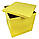 Коробка для куль 70*70*70см двостороння жовта, брак, фото 3