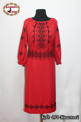 Жіноча червона вишита сукня Воля