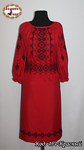 Жіноча червона вишита сукня Воля, фото 2