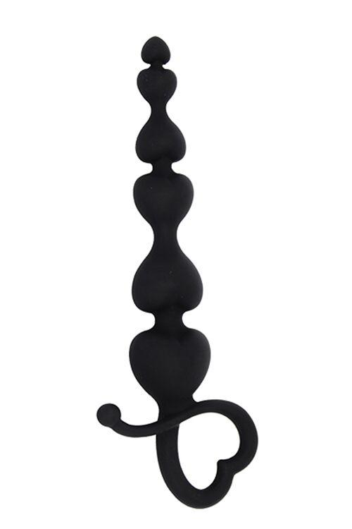 Анальні буси MAI Attraction Toys №79 Black, довжина 18 см, діаметр 3,1 см Кітті