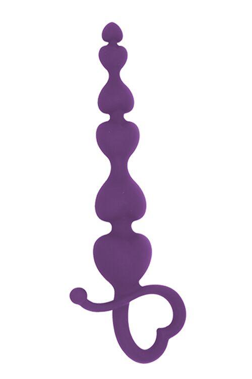 Анальні буси MAI Attraction Toys №79 Purple, довжина 18см, діаметр 3,1см Кітті