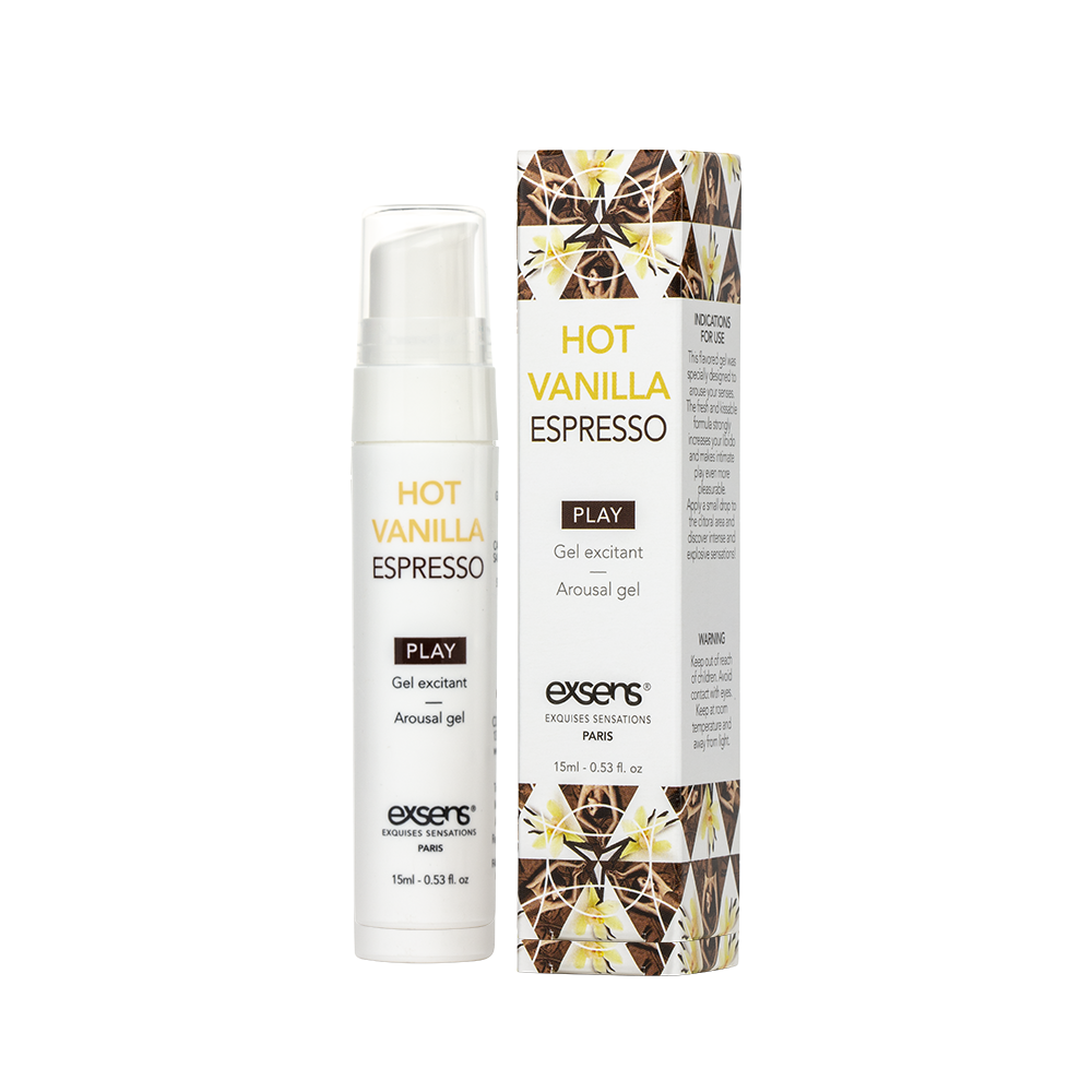 Розпродаж!!! Стимулюючий гель EXSENS Kissable Hot Vanilla Espresso 15мл (термін 07.2025) Кітті