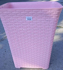 Корзина для білизни 50л РОТАНГ РОЖЕВА