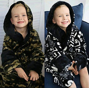 Дитячий-Прустковий халат для хлопчика кольоровий