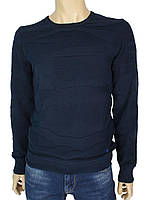 Однотонний чоловічий светр NCS M:3192 Lacivert в темно-синьому кольорі