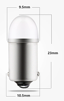 Світлодіодна лампа T4W BA9S (ціна за 1 шт) жовтий BA9S-5630-2SMD-RF 0,18 Вт 12В, фото 3