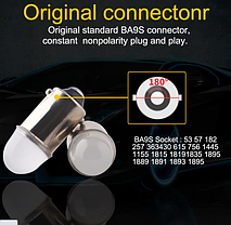 Світлодіодна лампа T4W BA9S (ціна за 1 шт) жовтий BA9S-5630-2SMD-RF 0,18 Вт 12В, фото 2