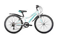 Велосипед для дівчинки 24 Intenzo Elite Lady біло-бірюзовий