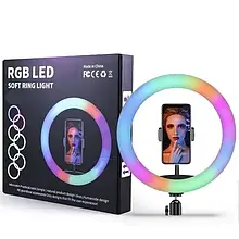 Кільцева лампа RGB 26 см MJ26 LED RING FILL LIGHT BlackBox (c 1 держ.)