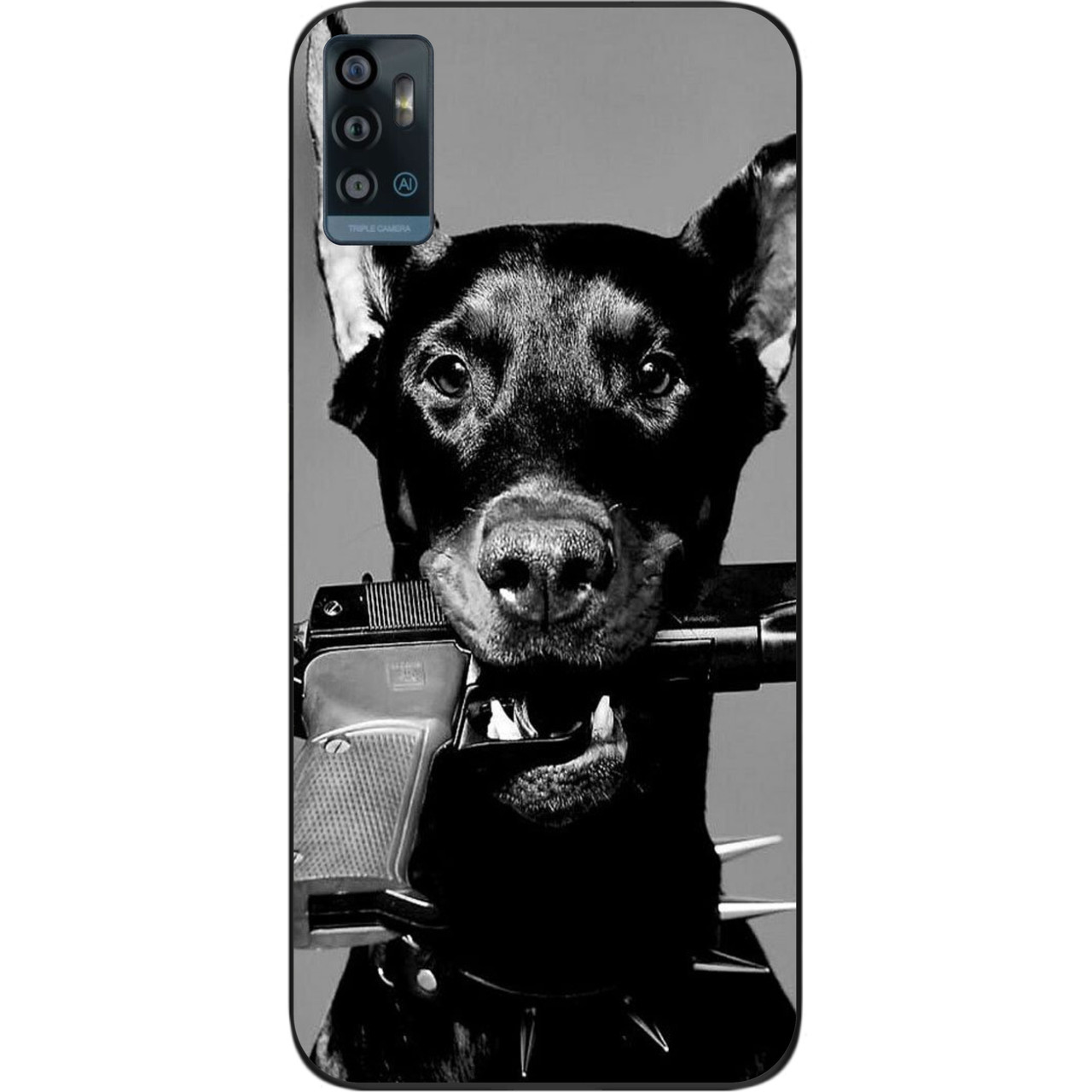 Силіконовий бампер для ZTE Blade A71 із зображенням Пес