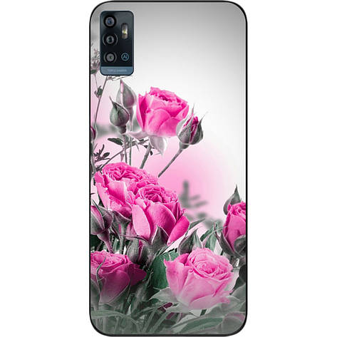 Силіконовий бампер для ZTE Blade A71 із зображенням Рожеві троянди, фото 1