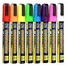 Маркер крейдяний 1шт ZIG ILLUMIGRAPH кольоровий, мікс, товщина лінії 2-6 мм, Маркер для чорних цінників 1 ШТ (1017), фото 2