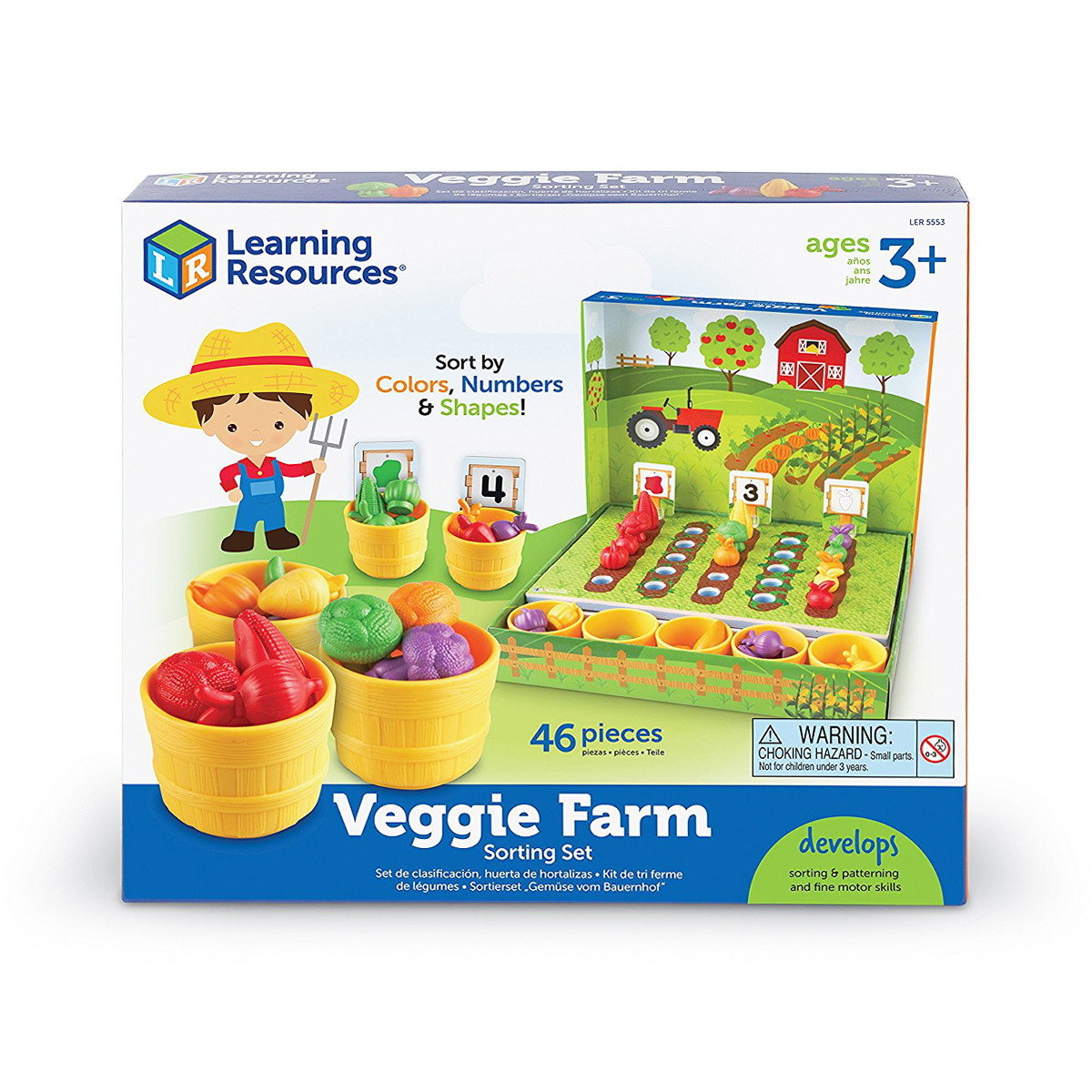 Навчальний ігровий набір-сортер Learning Resources Veggie Farm  - Розумний Фермер LER5553