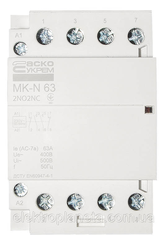 Модульний контактор MK-N 4P 63A 2NO2NC 220V A0040030037