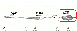 Глушник (вихлопна система) OPEL ZAFIRA A 1.8 i 16V (1796см3) 03-05гг (Опель Зафіра) Z1.8XE