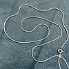 Серебряная цепочка. Снейк круглый с насечками Длина 40 см, фото 6
