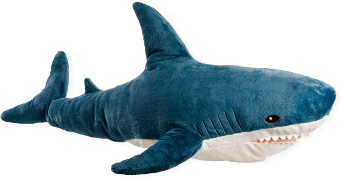 Купить Мягкая игрушка Акула ИКЕА 100см игрушка подушка большая Синяя ...