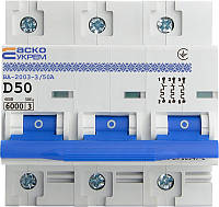 Автоматический выключатель автомат защиты УКРЕМ ВА-2003 3р 50А АСКО A0010030001