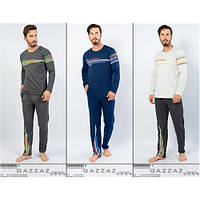 Комплект демісезонний чоловічий домашнього одягу (кофта довгий рукав + штани) х/б VS (розмір 3XL)