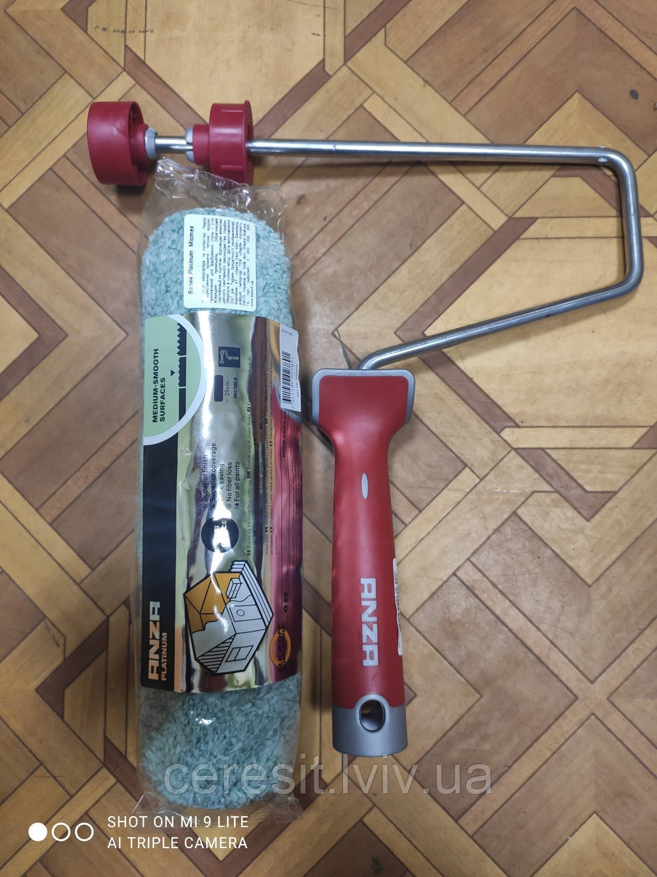 Валик Super Platinum Micmex Maxi  ANZA 25см + Ручка станок Anza Elitе (разом дешевше)