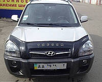 Дефлектор на капот (мухобойка) Hyundai Tucson 2004-2015. Мухобойка Хюндай Туксон