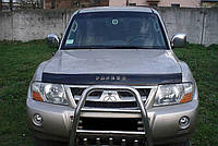 Дефлектор на капот (мухобойки) Mitsubishi Pajero Wagon III 1998-2006