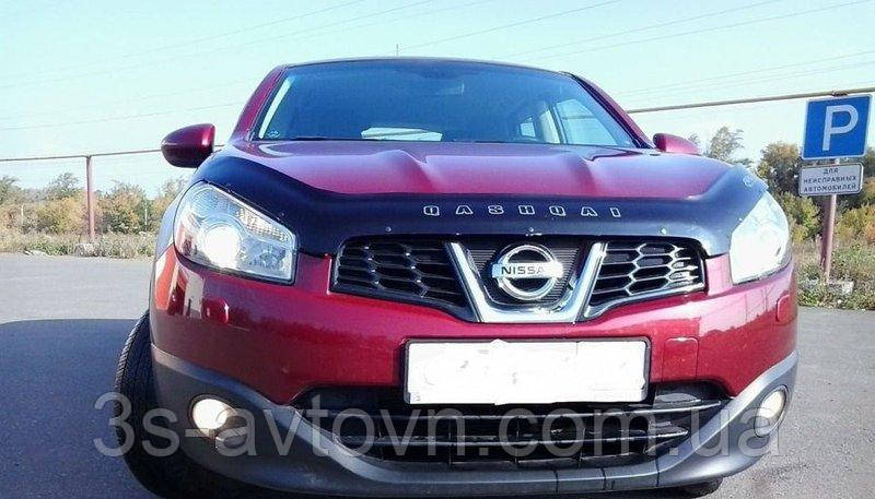 Дефлектор на капот (мухобойки) Nissan Qashqai 2009-2014