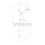 Душова система Invena Siros, чорна, AU-80-D04, фото 2