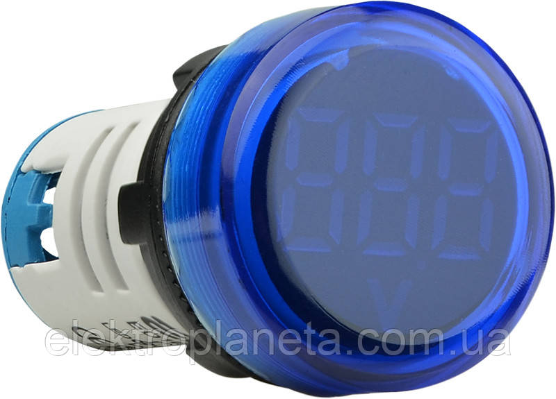Круглий цифровий вимірювач напруги ED16-22VD 30-500В АС (синій) A0190010019