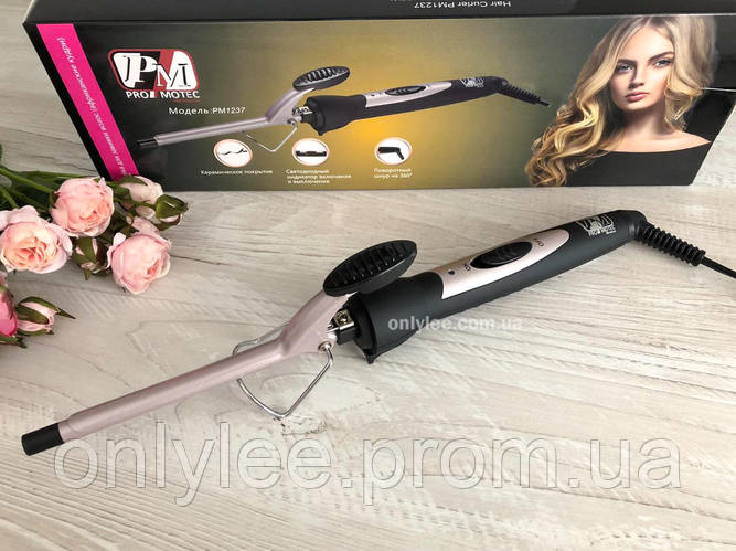 Купить Тонкая плойка для афрокудрей с зажимом Promotec PM-1237, цена ...