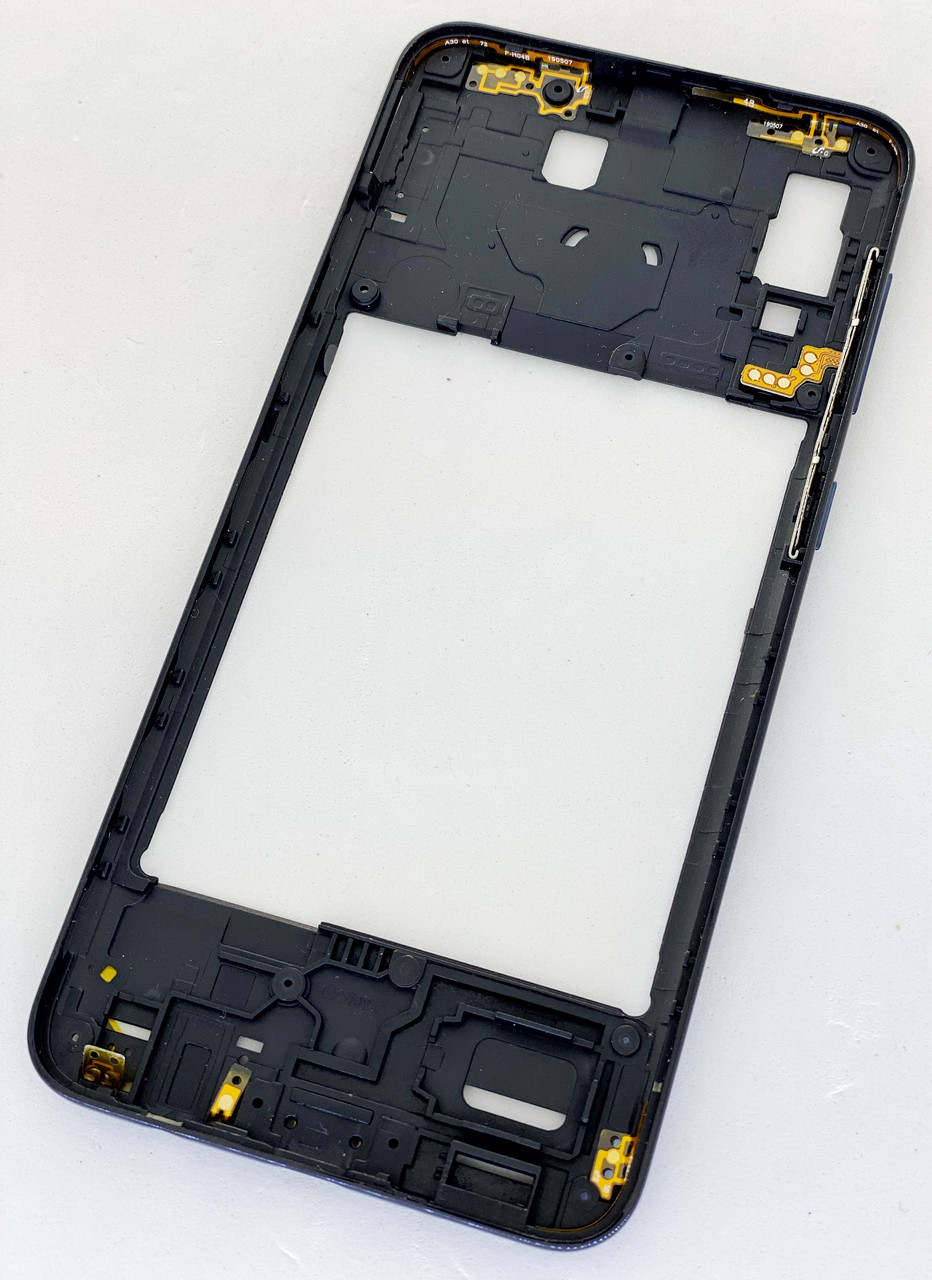 Рамка корпусу Samsung A205F Galaxy A20 2019, чорна, фото 1