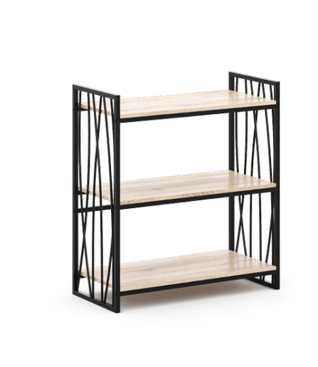 Триярусний стелаж BERGAMO ST-3 у стилі Лофт ТМ МЕКАКАМ