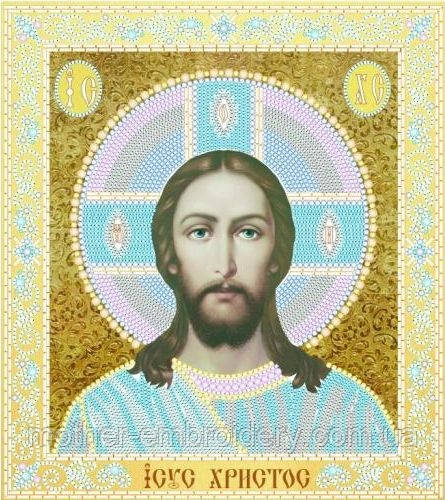 Набір для вишивки бісером "Ісус Христос" Господь-Вседержитель релігія бог, ікона, часткова викладка, 25x28 см