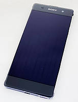 Дисплей (экран) для Sony F3111 Xperia XA,F3112,F3113,F3115,F3116 + тачскрин ,серый Graphite Black, с рамкой