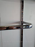 Дуга з кріпленням на рейку ХРОМ 100 см система «Вертикаль» Торгове обладнання, фото 2