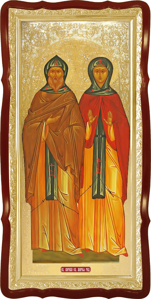 Ікона Кирило і Марія Радонезького (фон золото), фото 1