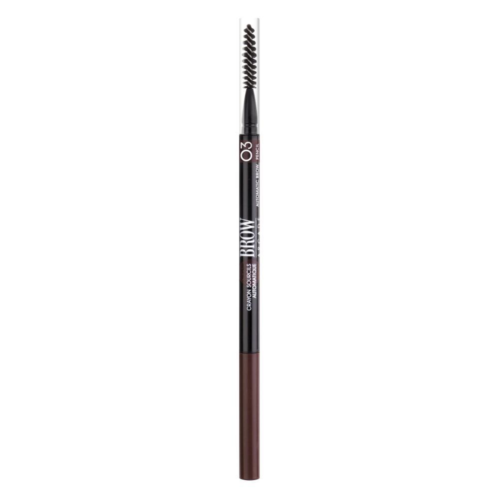 Олівець для брів Vivienne Sabo автоматичний brow arcade №03 Темно-коричневий з щіточкою 0.1 г