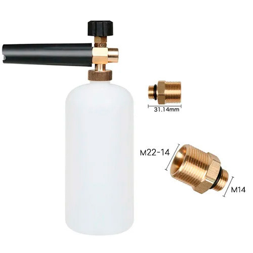 Пінна насадка пінник 1л для мийок Himoref з різьбленням M22, S5, фото 1