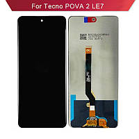 Дисплей для Tecno Pova 2 (LE7), модуль (екран і сенсор), чорний, оригінал