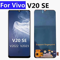 Дисплей для Vivo V20 / V20 SE (2020) / V20 (2021), модуль (екран і сенсор) чорний, Amoled